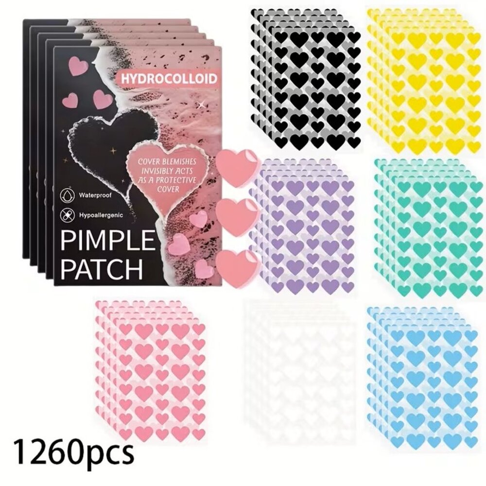 1260 Heart Shaped Pimple Patches in 7 Colors Z298